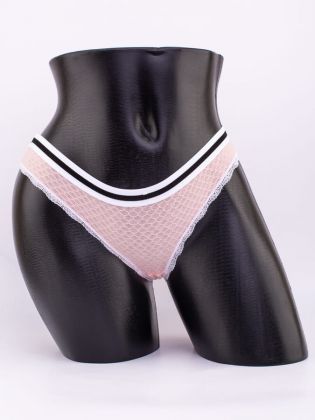 Слипы вафельные с эластичным поясом и кружевной окантовкой  - фото 1