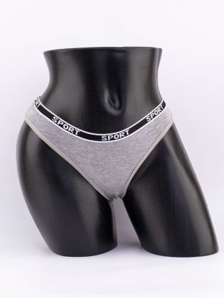 Стринги с черным поясом с надписью "sport" - фото 1