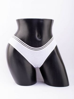 Слипы в рубчик с прозрачным поясом  - фото 1