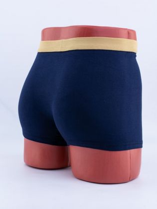 Однотонные мужские боксеры с цветным эластичным поясом - фото 3