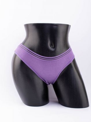 Слипы в рубчик с прозрачным поясом  - фото 1