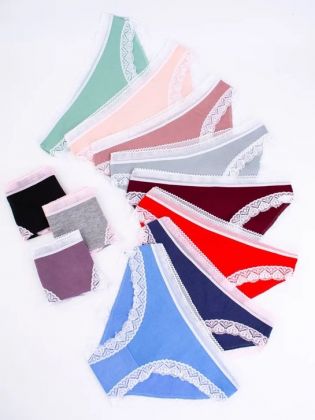 Слипы с кружевной окантовкой и эластичным поясом - фото 2