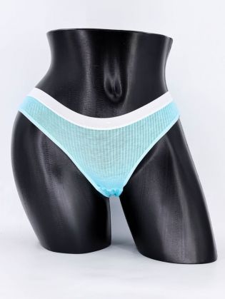 Слипы в рубчик с белым поясом - фото 1