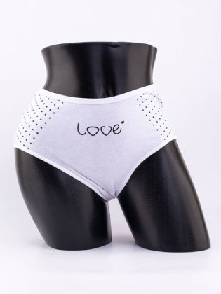 Слипы в горошек и надписью "love" - фото 1