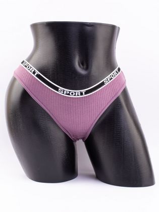 Слипы в рубчик с надписью "sport" - фото 1