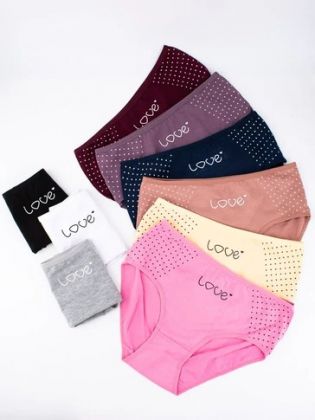 Слипы в горошек и надписью "love" - фото 2