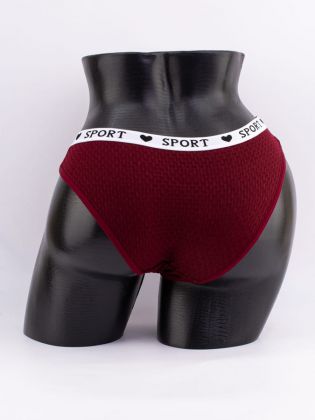 Слипы вафельные с белым поясом с надписью "sport" - фото 3