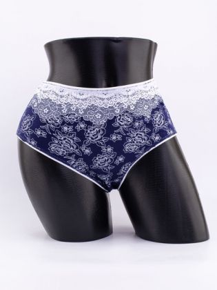 Слипы с кружевом и цветочным принтом - фото 1