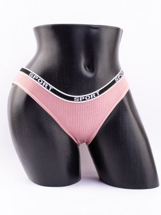 Слипы в рубчик с надписью "sport" - фото 1