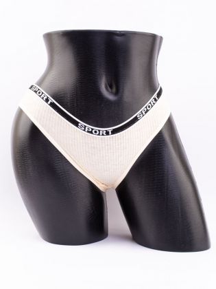 Слипы в рубчик с надписью "sport" - фото 1