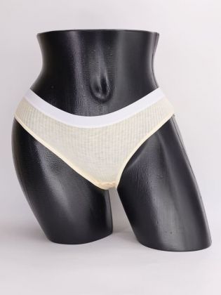 Слипы в рубчик с белым поясом - фото 1